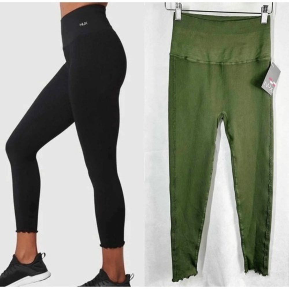Nux‎ For the Frill 7/8 Ribbed Legging light green NWT M/L